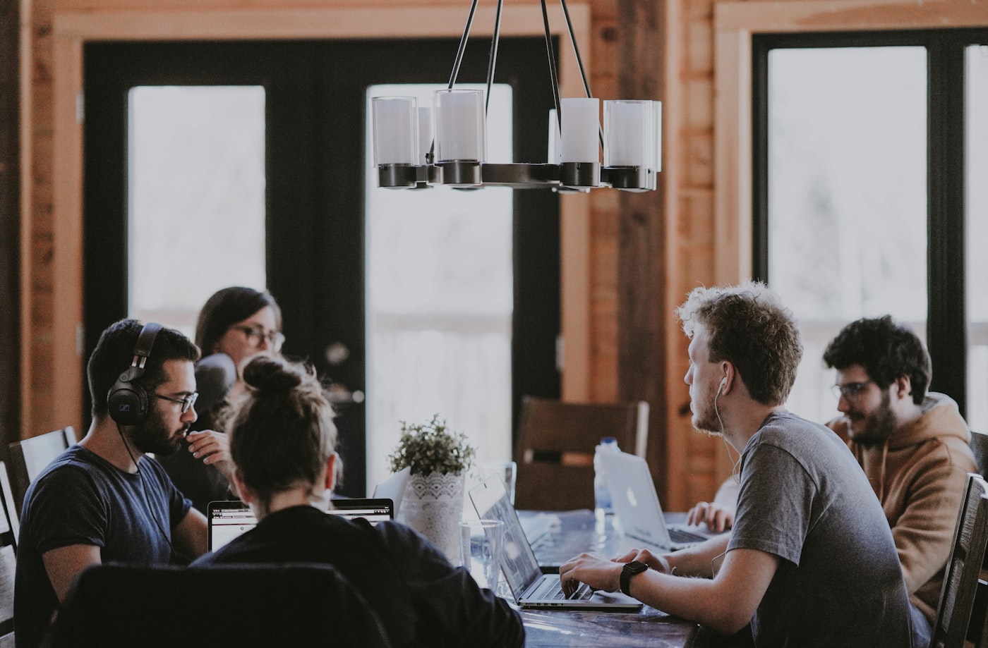 A team working together across languages